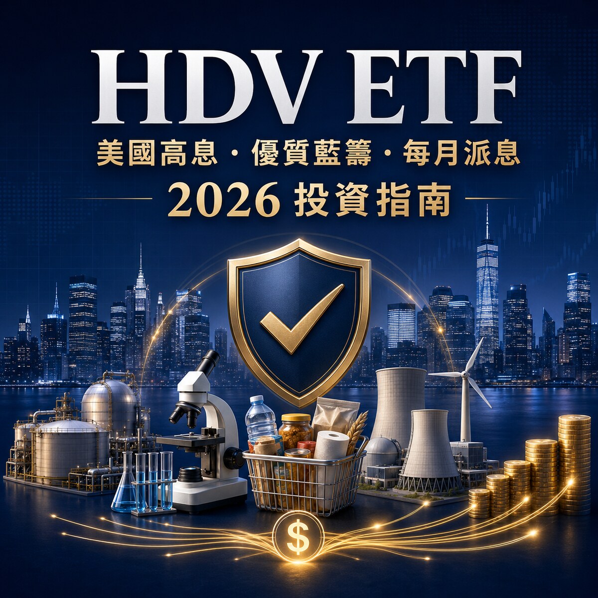 HDV ETF美國高息、成分股、管理費及每月派息投資指南