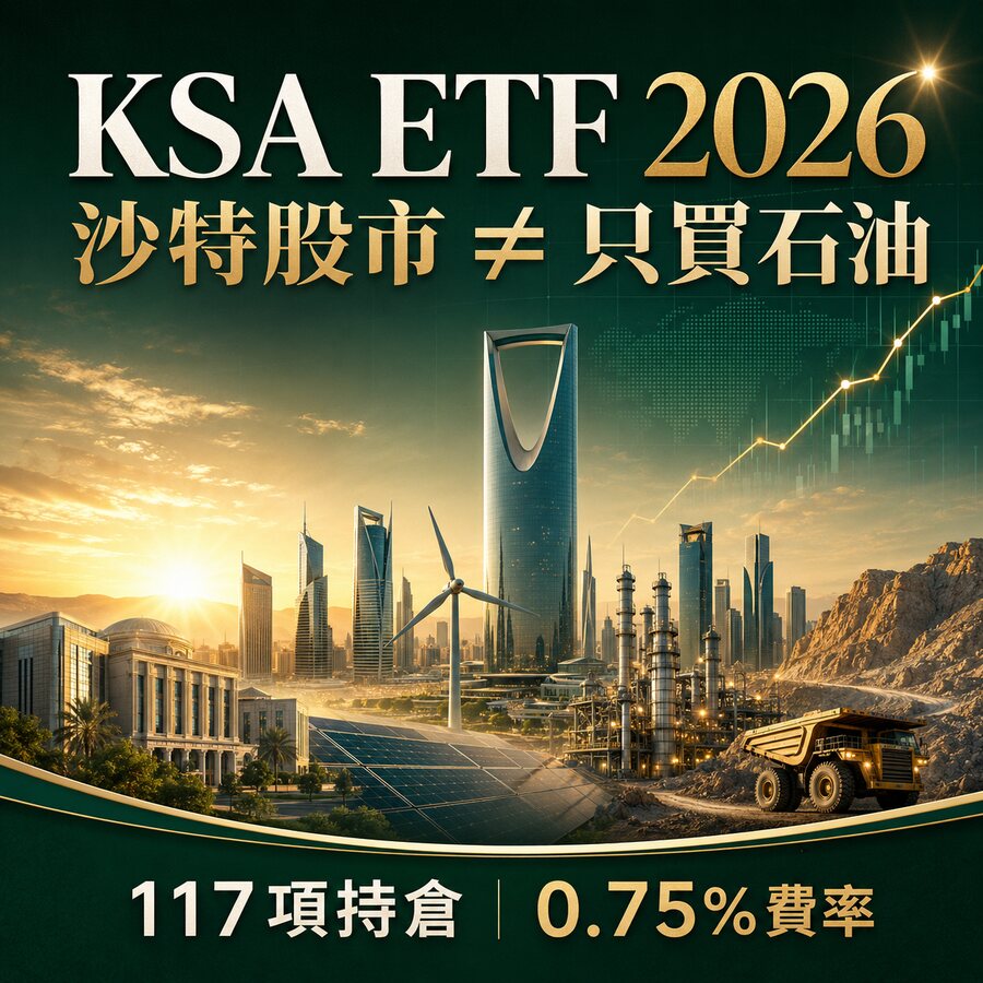 KSA ETF投資指南2026:117項沙特成分股、0.75%費率及Saudi Aramco真相